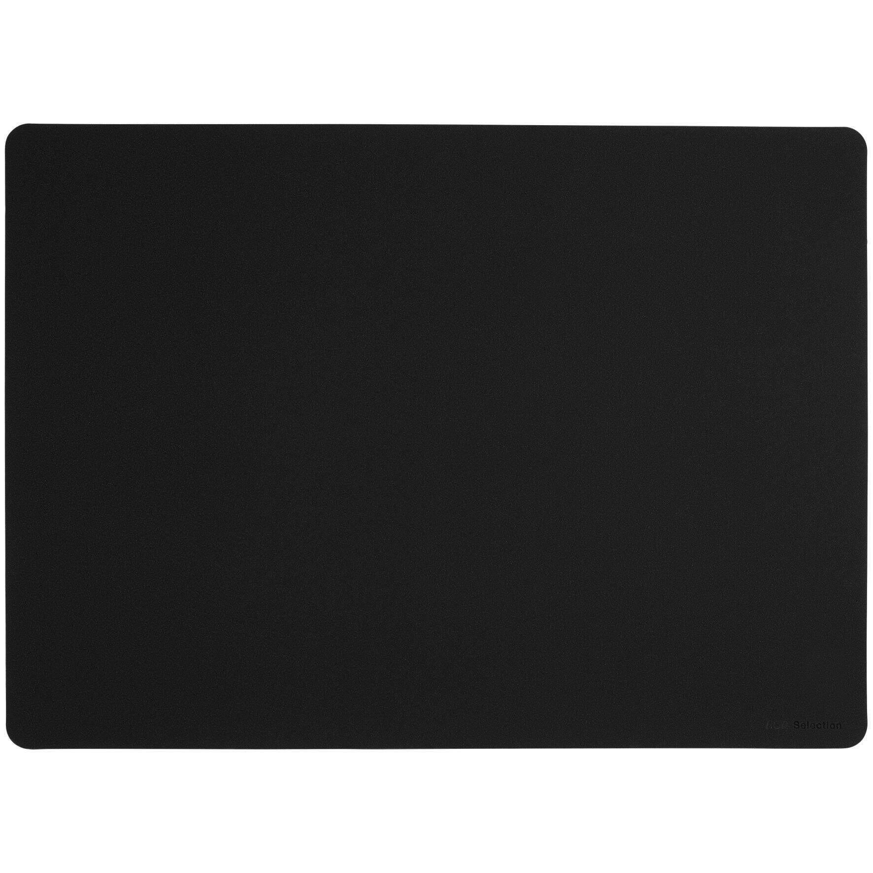 TISCHSET SOFT LEATHER Kunststoff Schwarz 46/33 cm  - Schwarz, Design, Kunststoff (46/33cm) - ASA