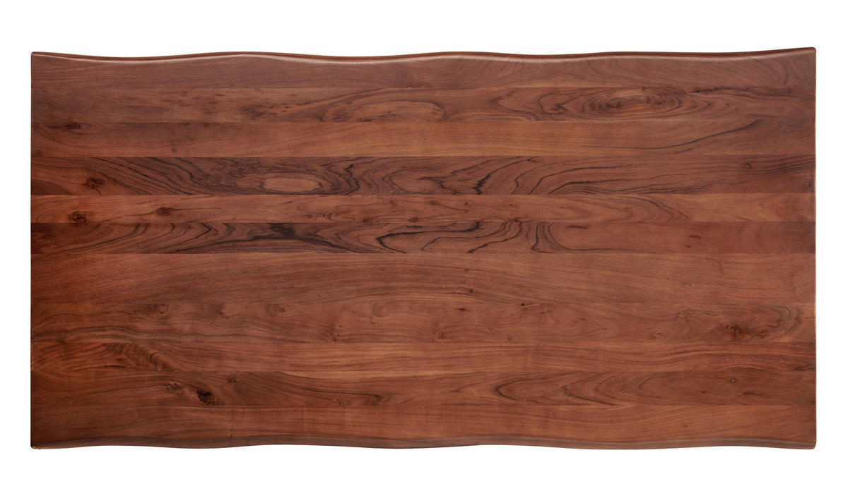 JEDÁLENSKÝ STÔL, akácia, čierna, farba vlašského orecha, 180/90/76 cm - čierna/farba vlašského orecha, Modern, kov/drevo (180/90/76cm) - P & B
