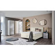 BOXSPRINGBETT 160/200 cm  in Creme  - Chromfarben/Creme, KONVENTIONELL, Kunststoff/Textil (160/200cm) - Voleo