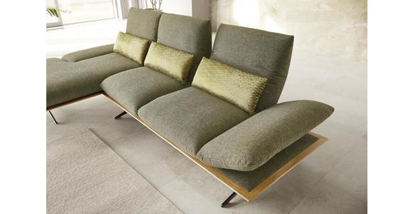 ECKSOFA Grün Flachgewebe  - Schwarz/Grün, Design, Holz/Textil (159/314cm) - Dieter Knoll