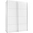 Schwebetürenschrank in Weiß - Alufarben/Weiß, Design, Holzwerkstoff/Metall (150/216/68cm) - Hom`in Schwebetürenschrank in Weiß - Alufarben/Weiß, Design, Holzwerkstoff/Metall (150/216/68cm) - Hom`in