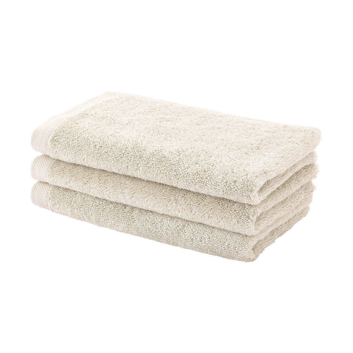 GÄSTETUCH London Creme 3-teilig 30/50 cm  - Creme, Basics, Textil (30/50cm) - Aquanova