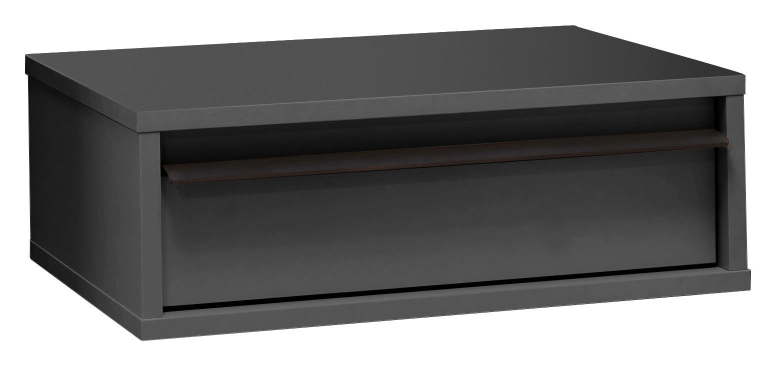 NACHTKÄSTCHEN 50/17/34 cm  in Graphitfarben  - Schwarz/Graphitfarben, KONVENTIONELL, Holzwerkstoff/Metall (50/17/34cm) - Chameo