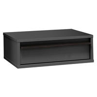 NACHTKÄSTCHEN 50/17/34 cm  in Graphitfarben  - Schwarz/Graphitfarben, KONVENTIONELL, Holzwerkstoff/Metall (50/17/34cm) - Chameo