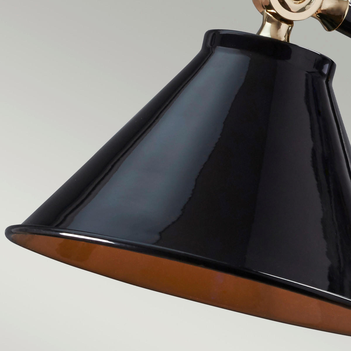 TISCHLEUCHTE - Messingfarben/Schwarz, Basics, Metall (21/52.3/21cm) - Elstead Lighting