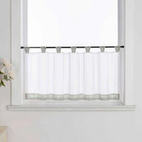 SCHEIBENGARDINE   90/30 cm   - Hellgrau/Weiß, Basics, Textil (90/30cm)