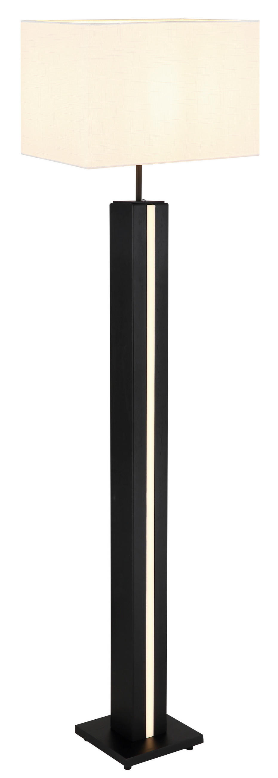 LED-STEHLEUCHTE Forest 40/27/150 cm  - Dunkelbraun/Schwarz, Design, Holzwerkstoff/Kunststoff (40/27/150cm) - Globo
