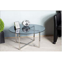 KLUB STOČIĆ  siva, boja nerđajućeg čelika  - siva/boja nerđajućeg čelika, Moderno, staklo/metal (75/45cm) - Hom`in