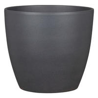 BLUMENTOPF  - Dunkelgrau, Basics, Keramik (28/28/25cm)