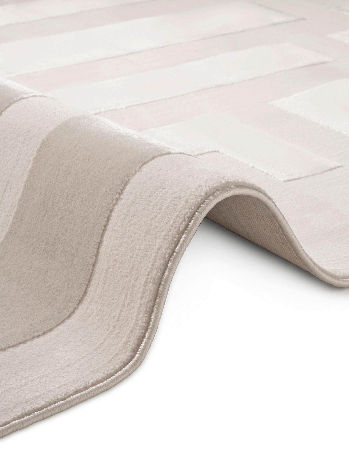 WEBTEPPICH 160/235 cm Perles Creme, Grau  - Creme/Grau, Design, Kunststoff (160/235cm) - Elle Decoration
