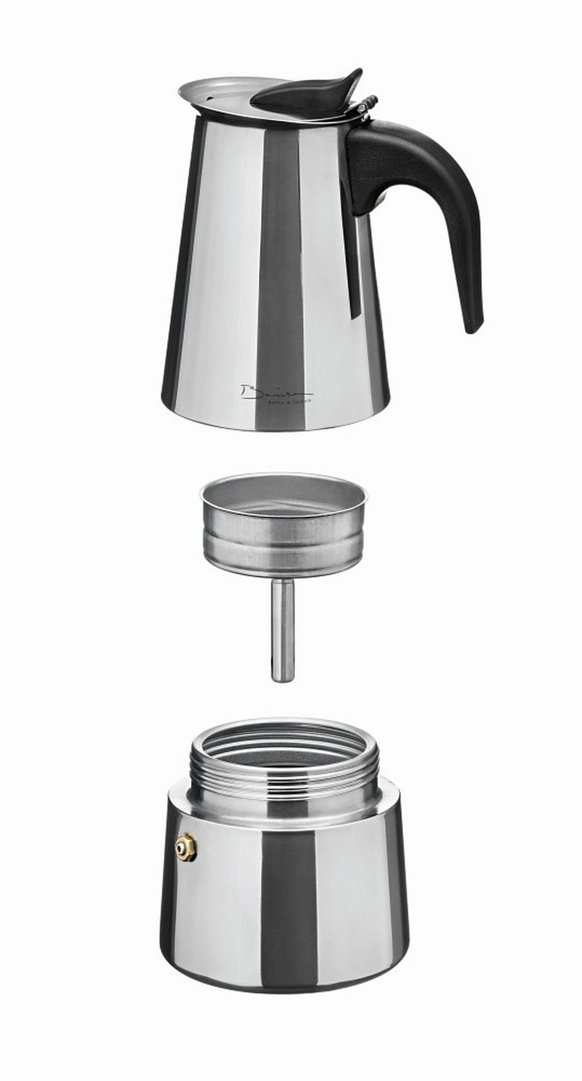 ESPRESSOKOCHER  - Edelstahlfarben/Schwarz, Basics, Kunststoff/Metall (800ml)