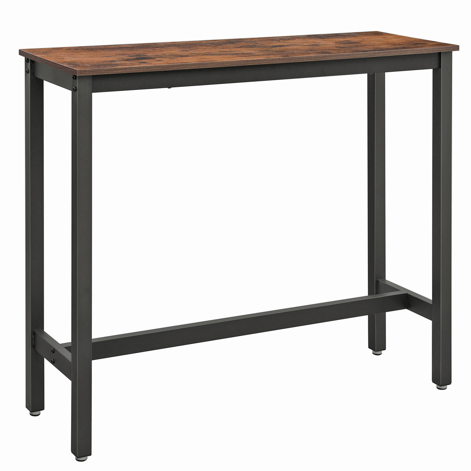BAROVÝ STŮL, hnědá, černá, 120/40/100 cm - černá/hnědá, Natur, kov/kompozitní dřevo (120/40/100cm) - Boxxx