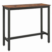 BAROVÝ STŮL, hnědá, černá, 120/40/100 cm - černá/hnědá, Natur, kov/kompozitní dřevo (120/40/100cm) - Boxxx
