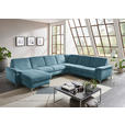 WOHNLANDSCHAFT  in Chenille Blau  - Blau/Alufarben, Design, Textil/Metall (170/333/265cm) - Dieter Knoll
