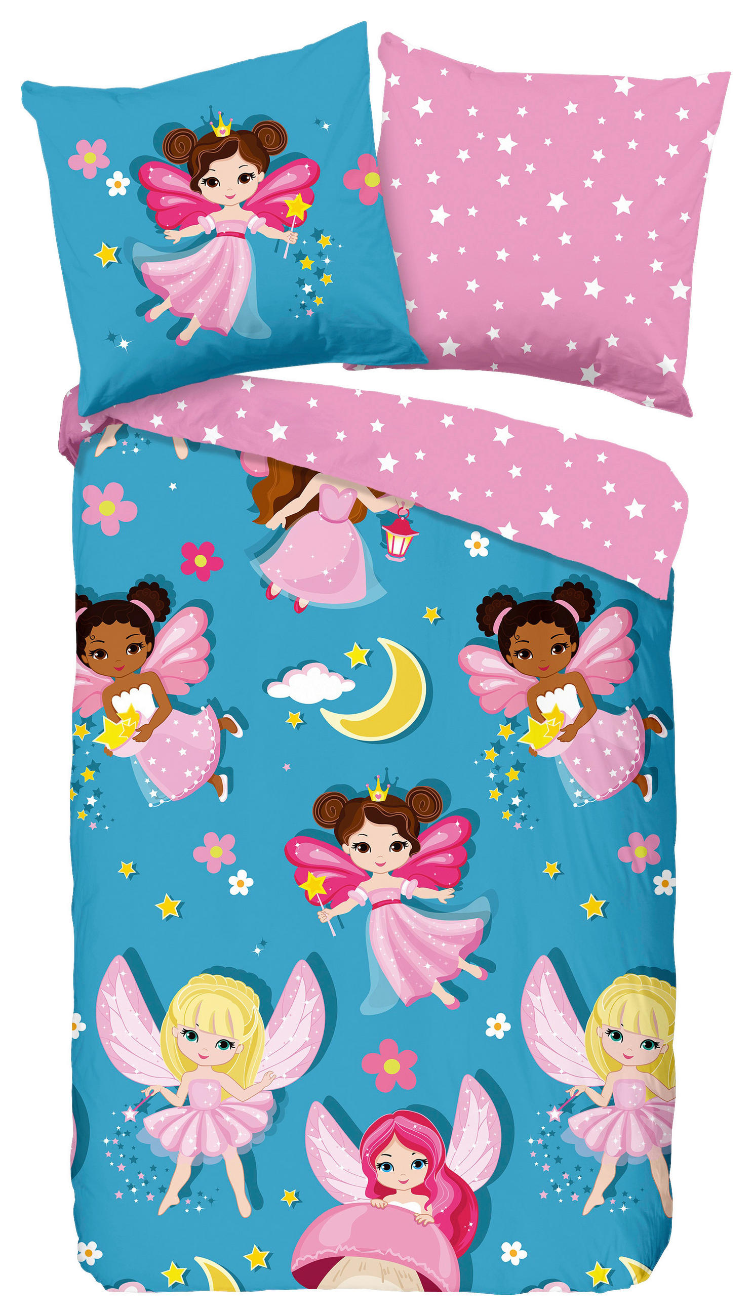 JUGENDBETTWÄSCHE Fee Renforcé 135/200 cm  - Multicolor, Design, Textil (135/200cm)