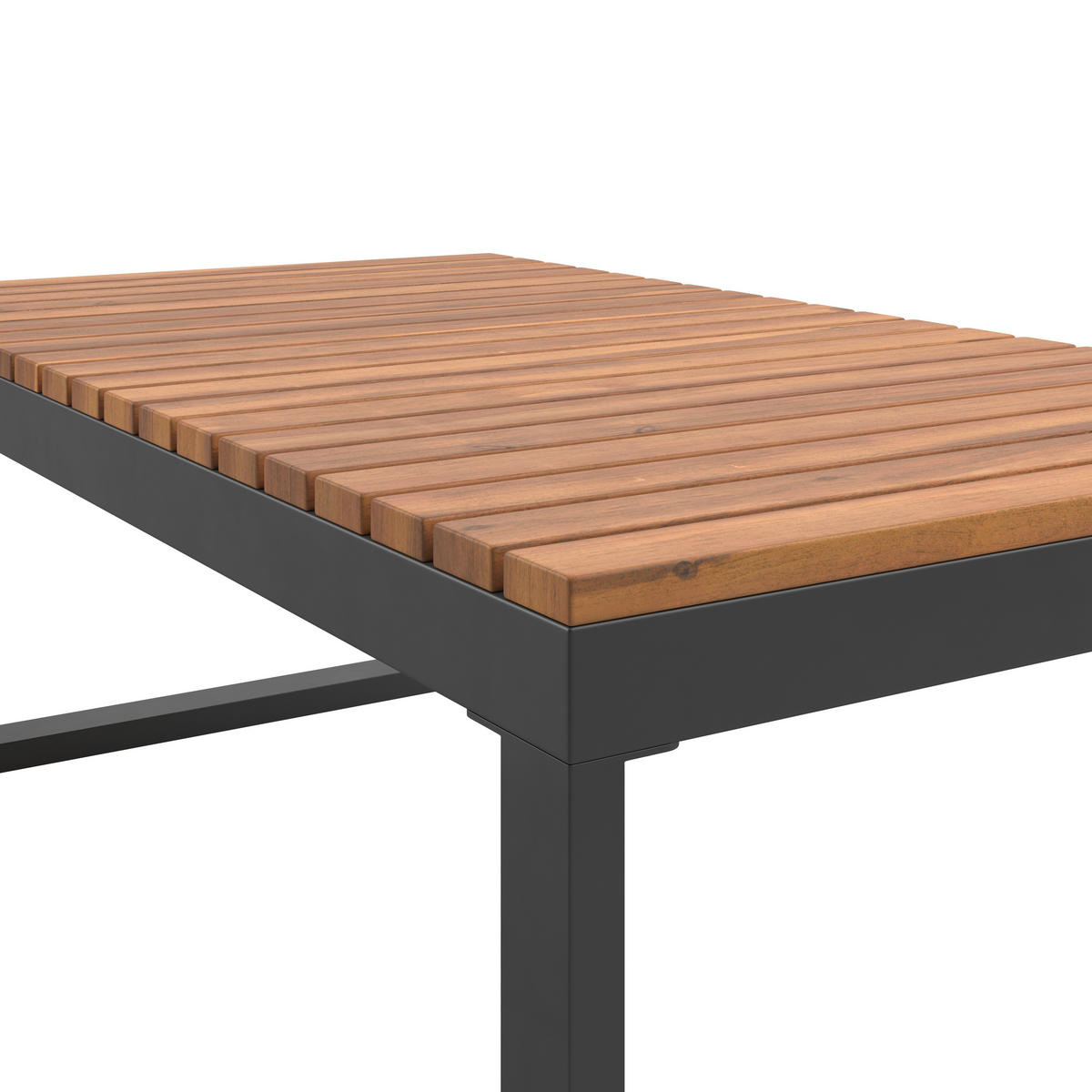 LOUNGEGARNITUR 3-teilig   Akazie Stahl  - Weiß/Grau, MODERN, Holz/Textil - Beldano