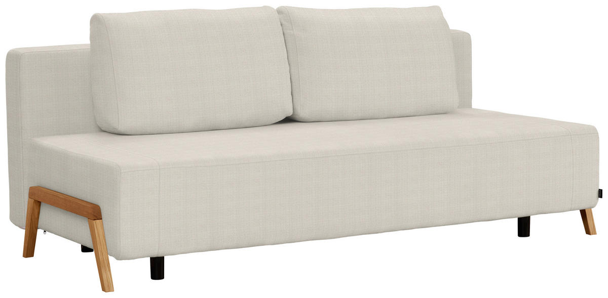 SCHLAFSOFA Chenille Ecru  - Ecru/Naturfarben, Design, Holz/Textil (211/88/102cm) - Niels Andersson