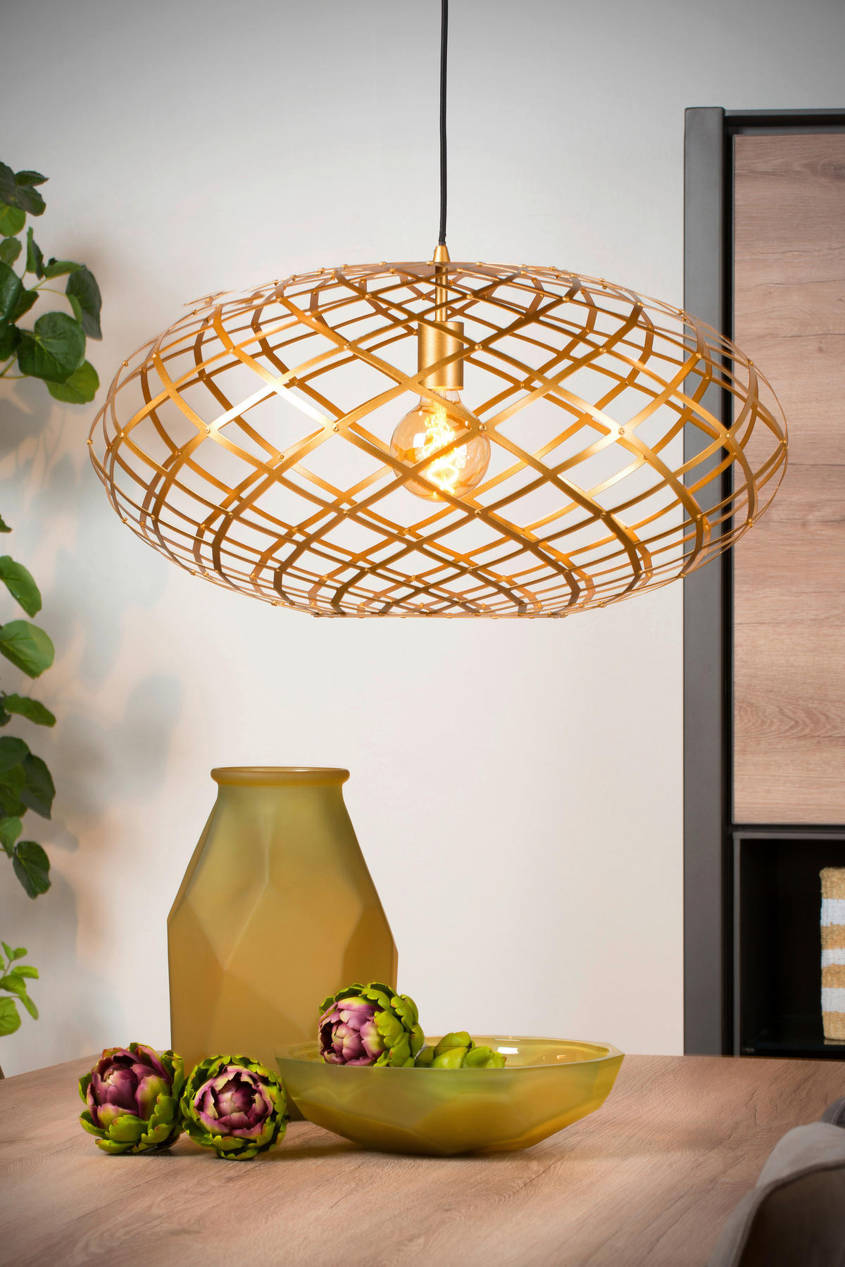 HÄNGELEUCHTE WOLFRAM 65/162 cm   - Messingfarben, KONVENTIONELL, Metall (65/162cm) - Lucide