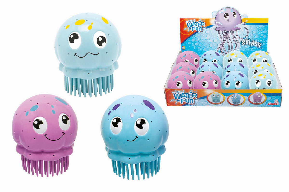 SPIELTIER Jellyfisch Splasher, 3 Sorten  - Multicolor, Basics, Kunststoff (8,50/8,50/9,50cm) - Simba