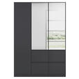 KLEIDERSCHRANK  in Grau  - Grau, Trend, Glas/Holzwerkstoff (136/197/54cm) - Xora