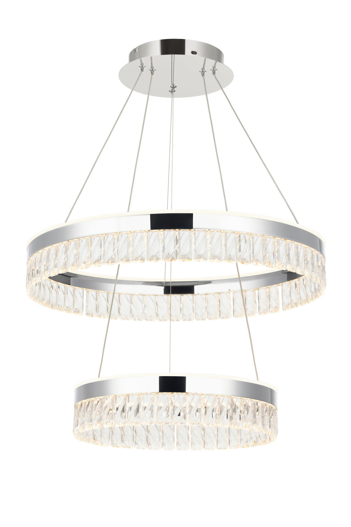 LED-HÄNGLAMPA Bunda 60/150 cm  - klar, Design, metall/glas (60/150cm) - Glandor