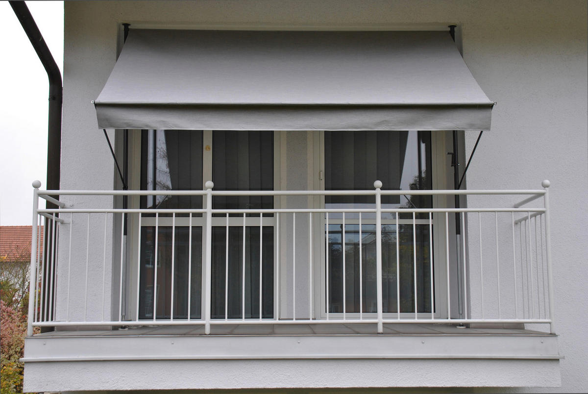 KLEMMMARKISE hellgrau 200 cm - Hellgrau/Grau, Basics, Textil/Metall (200/225-275/150cm) - Boxxx