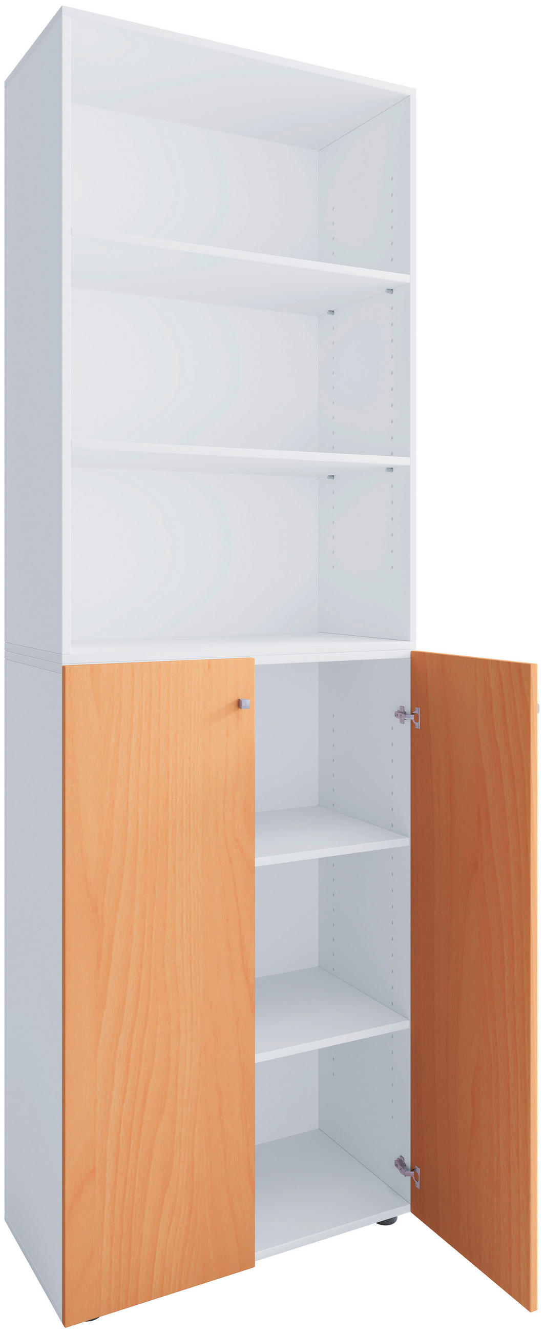 MAPPSKÅP - vit/bokfärgad, Design, trämaterial (70/220/39cm) - MID.YOU