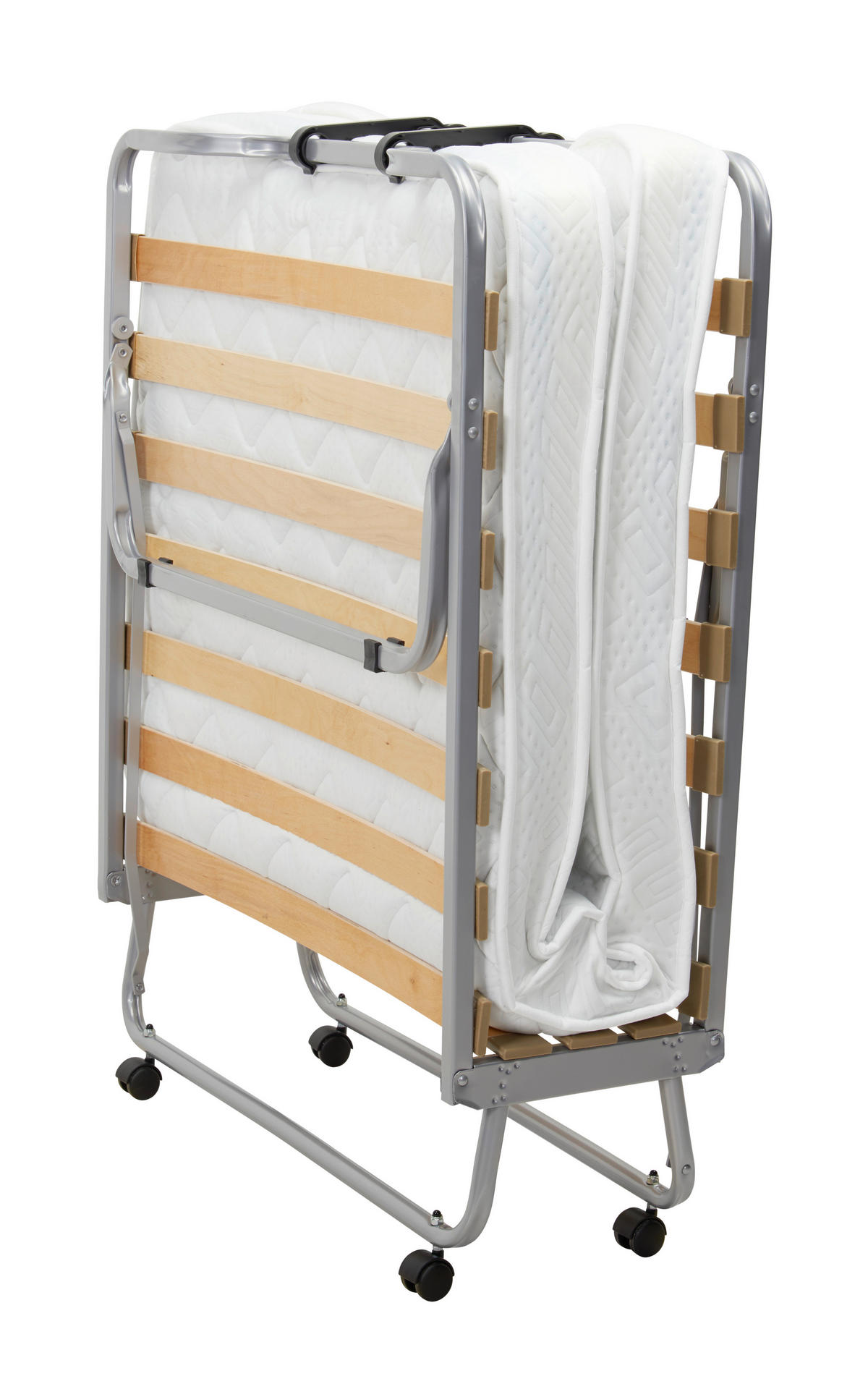HOPFÄLLBAR SÄNG i trä, metall, textil vit  - vit, Basics, metall/trä (90/200cm) - Livetastic