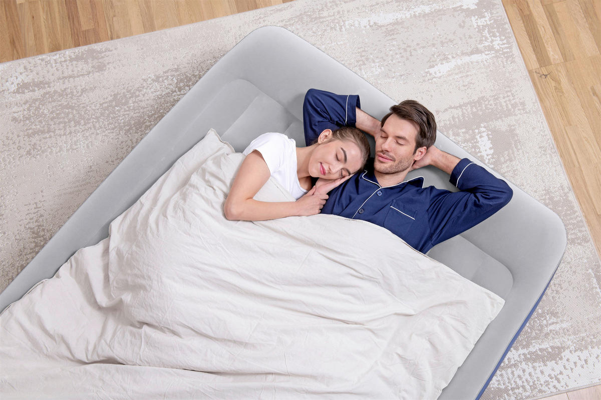 LUFTBETT TRITECH AIR 67630 Hellgrau, Dunkelblau  - Hellgrau/Dunkelblau, KONVENTIONELL, Kunststoff (203/152/46cm) - Bestway