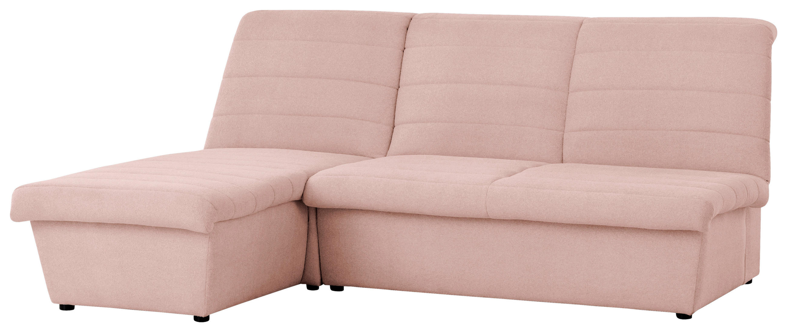 ECKSOFA Looks VIII Rosa Webstoff  - Schwarz/Rosa, Design, Kunststoff/Textil (168/214cm) - LOOKS by W.Joop