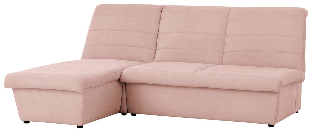 ECKSOFA Looks VIII Rosa Webstoff  - Schwarz/Rosa, Design, Kunststoff/Textil (168/214cm) - LOOKS by W.Joop