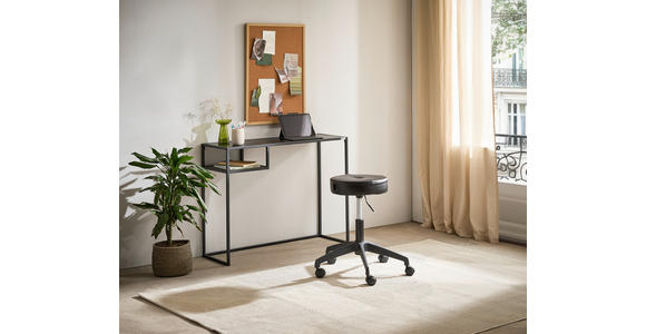SCHREIBTISCH 99,4/32,4/75 cm  in Schwarz  - Schwarz, LIFESTYLE, Holzwerkstoff/Metall (99,4/32,4/75cm) - Carryhome