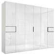 DREHTÜRENSCHRANK 298/222/63 cm,  in Weiß, 6-türig  - Schwarz/Weiß, Design, Glas/Holzwerkstoff (298/222/63cm) - Dieter Knoll