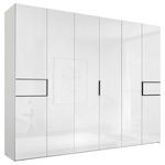 DREHTÜRENSCHRANK inkl. Zubehör 298/240/63 cm,  in Weiß, 6-türig  - Schwarz/Weiß, Design, Glas/Holzwerkstoff (298/240/63cm) - Dieter Knoll