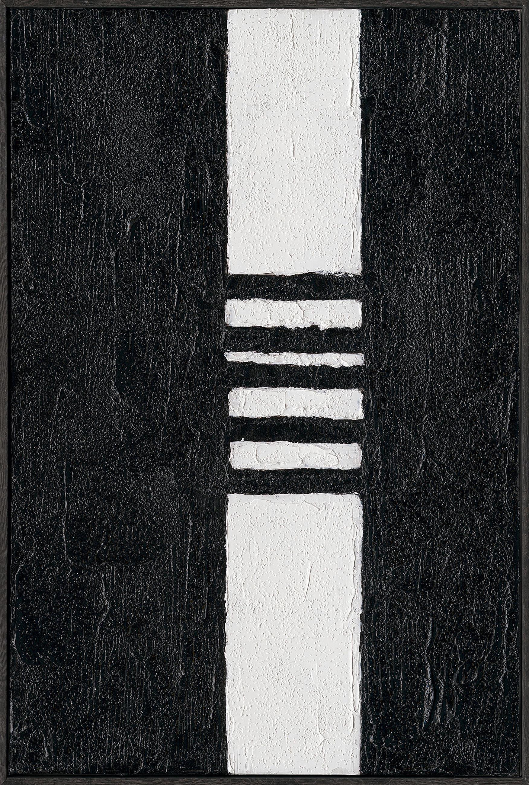 ÖLGEMÄLDE Abstraktes 40/60 cm  - Schwarz, Trend, Kunststoff/Textil (40/60cm) - Monee