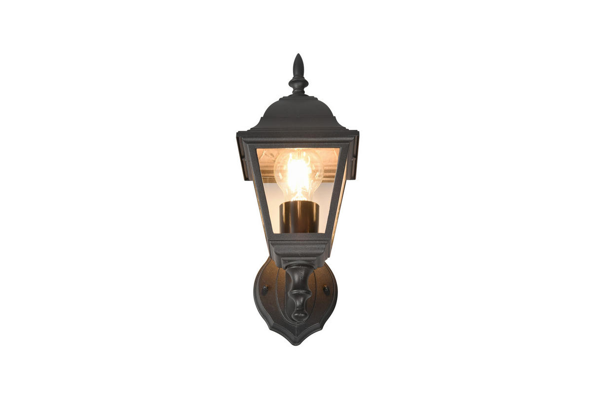 WANDLEUCHTE - Klar/Schwarz, Lifestyle, Glas/Metall (34/14/19cm) - Trio Leuchten