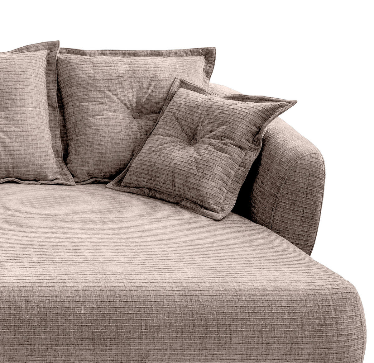 ECKSOFA in Mikrofaser Beige  - Beige/Schwarz, Modern, Textil/Metall (277/162cm) - Livetastic