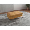 HOCKERLeder Currygelb  - Currygelb/Schwarz, Konventionell, Leder/Metall (102/47/69cm) - Sit & More