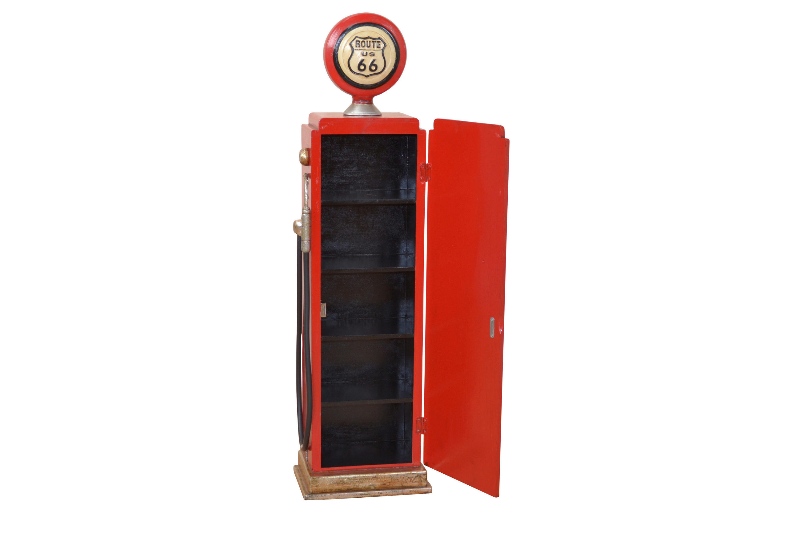 KOMMODE  in  - Rot/Goldfarben, Design, Holzwerkstoff (19/24/105cm) - MID.YOU
