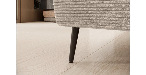ECKSOFA  in Cord Taupe  174/277 cm  - Taupe/Schwarz, KONVENTIONELL, Textil/Metall (174/277cm) - Carryhome