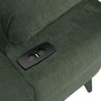 ECKSOFA Dunkelgrün Flachgewebe Rücken echt, Kopfteilverstellung, Sitzvorzug  - Dunkelgrün/Schwarz, MODERN, Textil/Metall (210/258cm) - Landscape