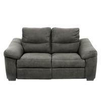 2-SITZER-SOFA HAMPTON in Flachgewebe Anthrazit Landhaus  - Anthrazit/Schwarz, Design, Holz/Textil (174/97/97cm) - Livetastic