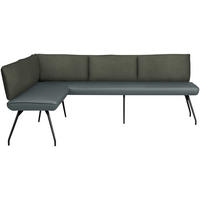 ECKBANK 155/215 cm Mikrofaser Grau   - Anthrazit/Schwarz, Design, Textil/Metall (155/215cm) - Moderano