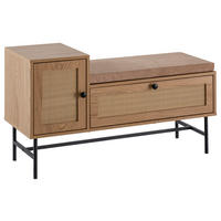 SKOBÄNK 100/60/38 cm  - beige/svart, Design, metall/trämaterial (100/60/38cm) - MID.YOU