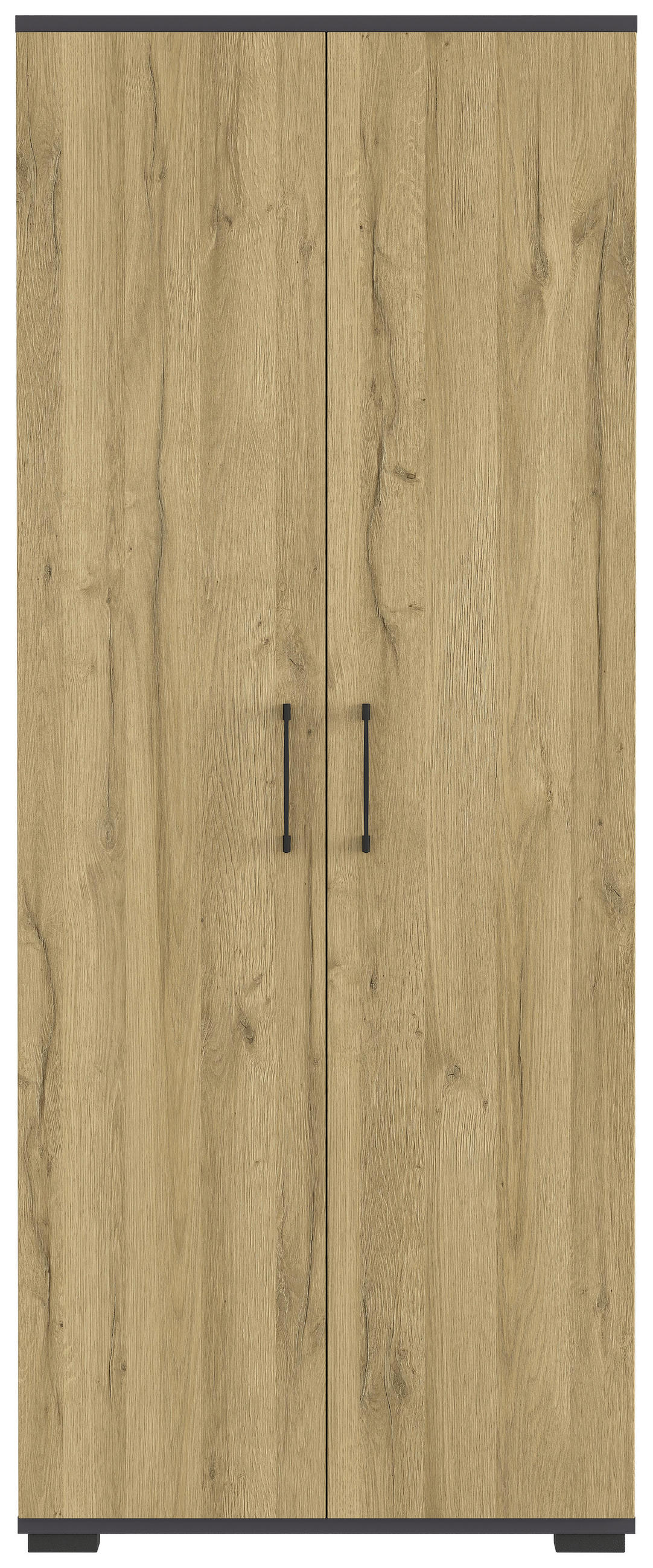 AKTENSCHRANK Graphitfarben, Eichefarben  - Eichefarben/Graphitfarben, KONVENTIONELL, Holzwerkstoff (80/200/40cm) - Germania