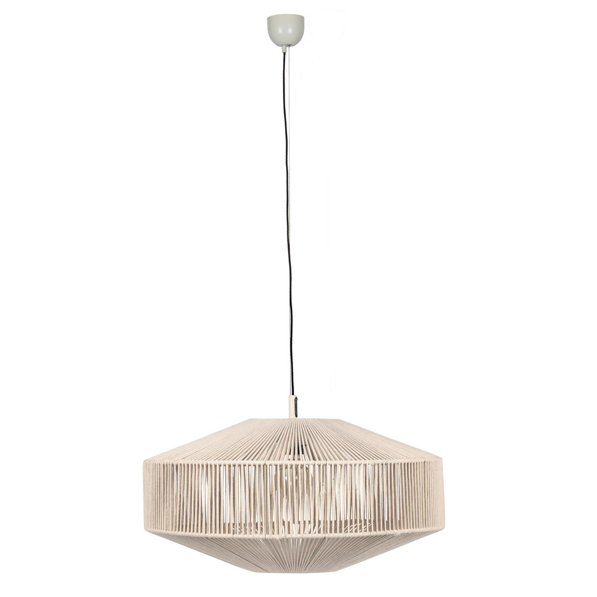 HÄNGELEUCHTE 61/150 cm   - Beige/Weiß, Basics, Textil/Metall (61/150cm) - Trio Leuchten