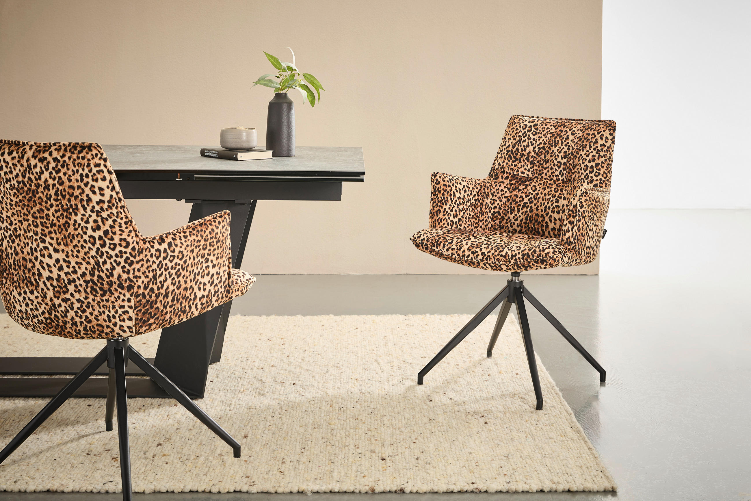 ARMLEHNSTUHL  in Eisen Jacquard  - Hellbraun/Schwarz, Design, Textil/Metall (59/89,5/63cm) - Novel