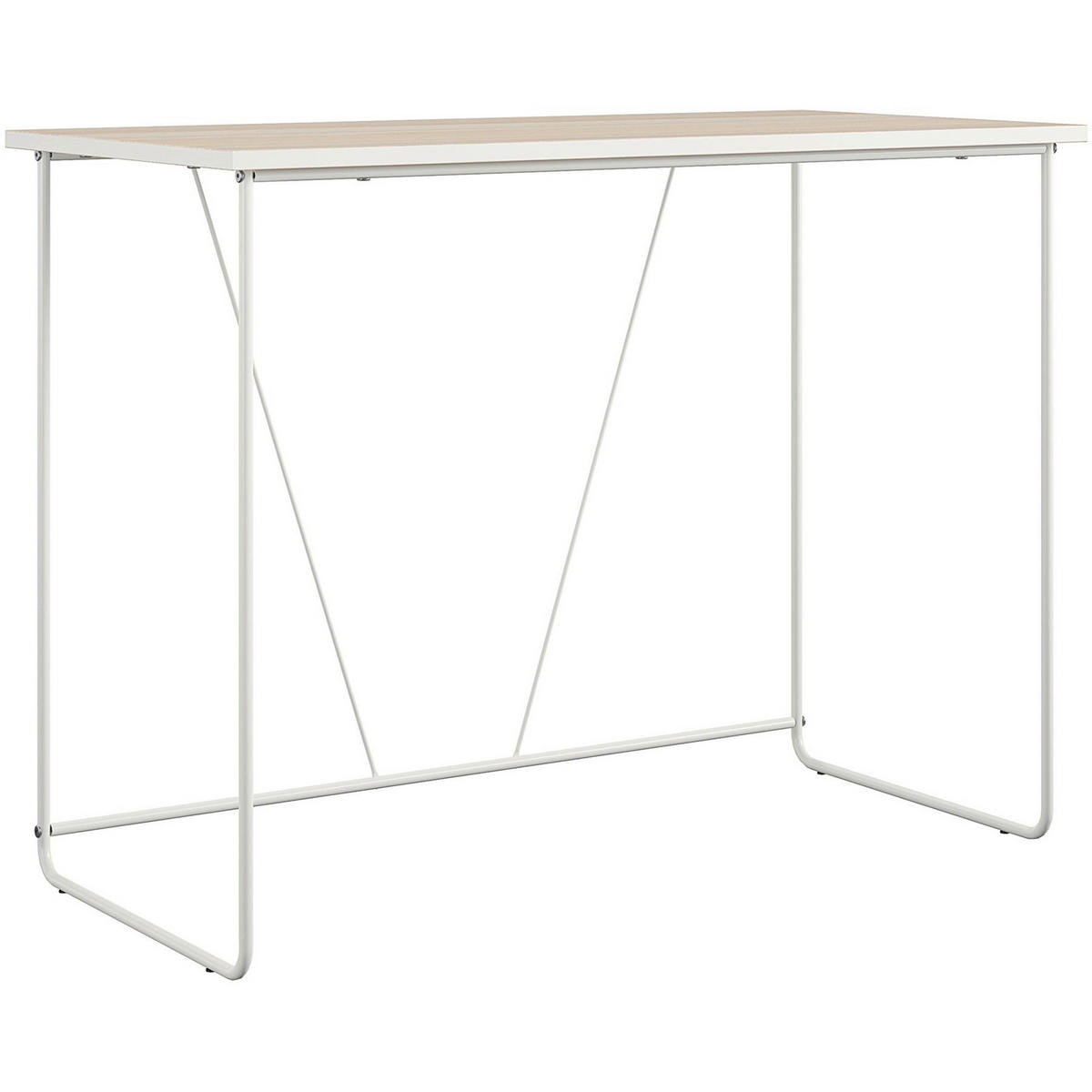 SCHREIBTISCH  in Naturfarben, Weiß  - Naturfarben/Weiß, Design, Holzwerkstoff/Metall (99/75/49cm) - MID.YOU