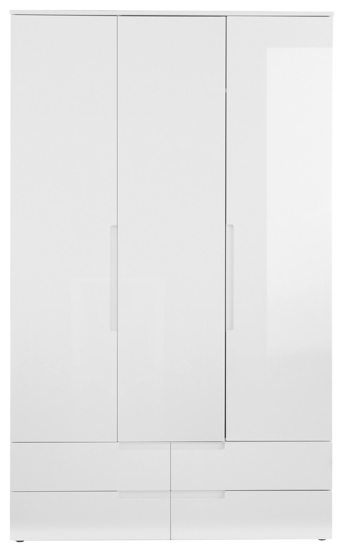 ORMAR S KLASIČNIM VRATIMA     - boje hrasta/bijela visoki sjaj, Moderno (126/208/57cm) - MID.YOU