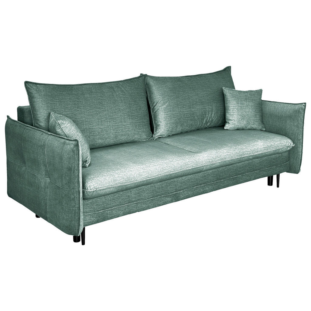 Thumbnail - Mid.you Schlafsofa, Mintgrün, Textil, 3-Sitzer, Füllung: Polyurethan (PUR),Polyurethan (Pur), 216x96x102 cm, Made in EU,...